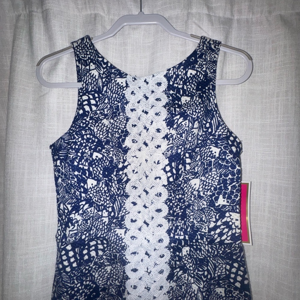 Lilly Pulitzer Blue and White Patterned Dress - Picture 3 of 5